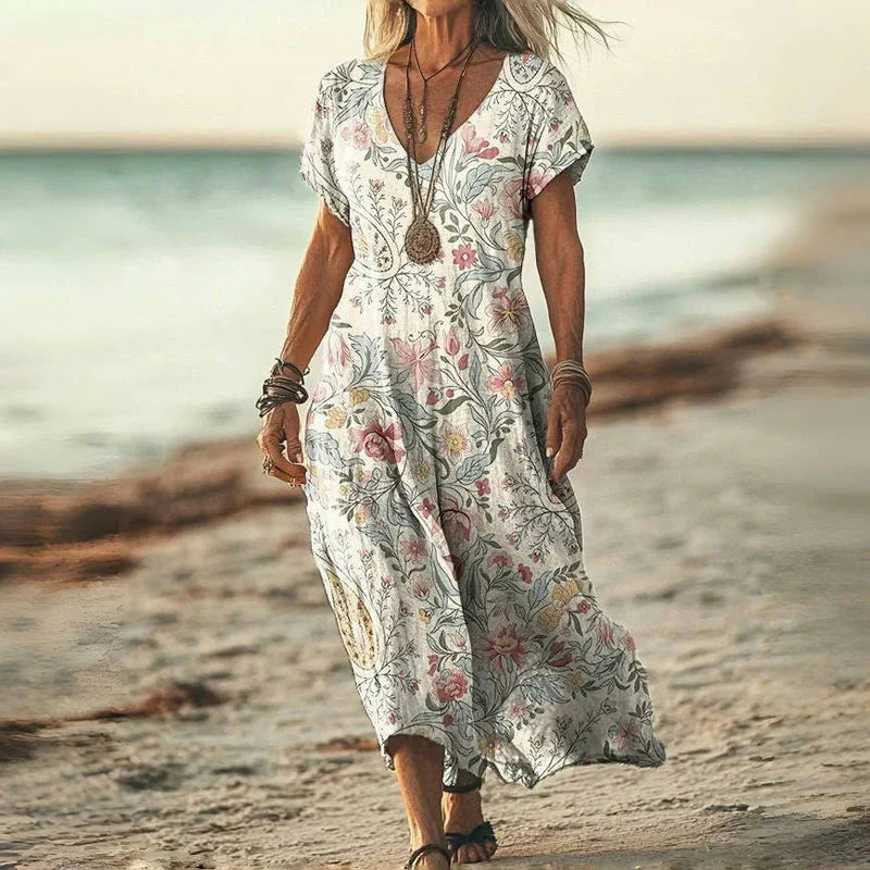 Roselin™ – Robe Dégradée Vintage