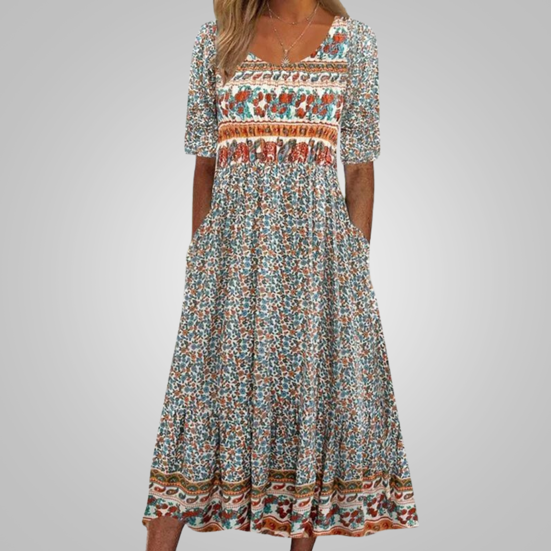 Clara™ - Elegantes Kleid mit Bohème-Muster