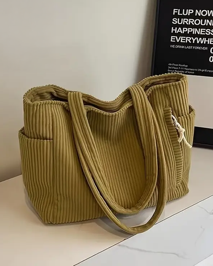 Mina™ – Gerippte Tragetasche mit Kordel-Detail