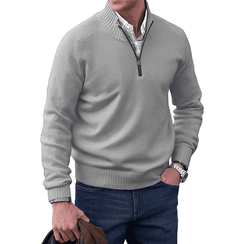 Duco™ - Kaschmirpullover mit Reißverschluss 