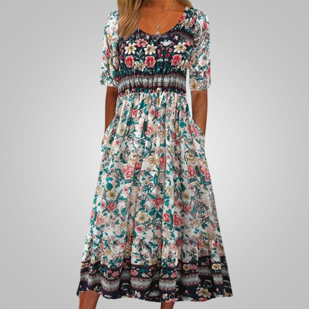 Clara™ - Elegantes Kleid mit Bohème-Muster
