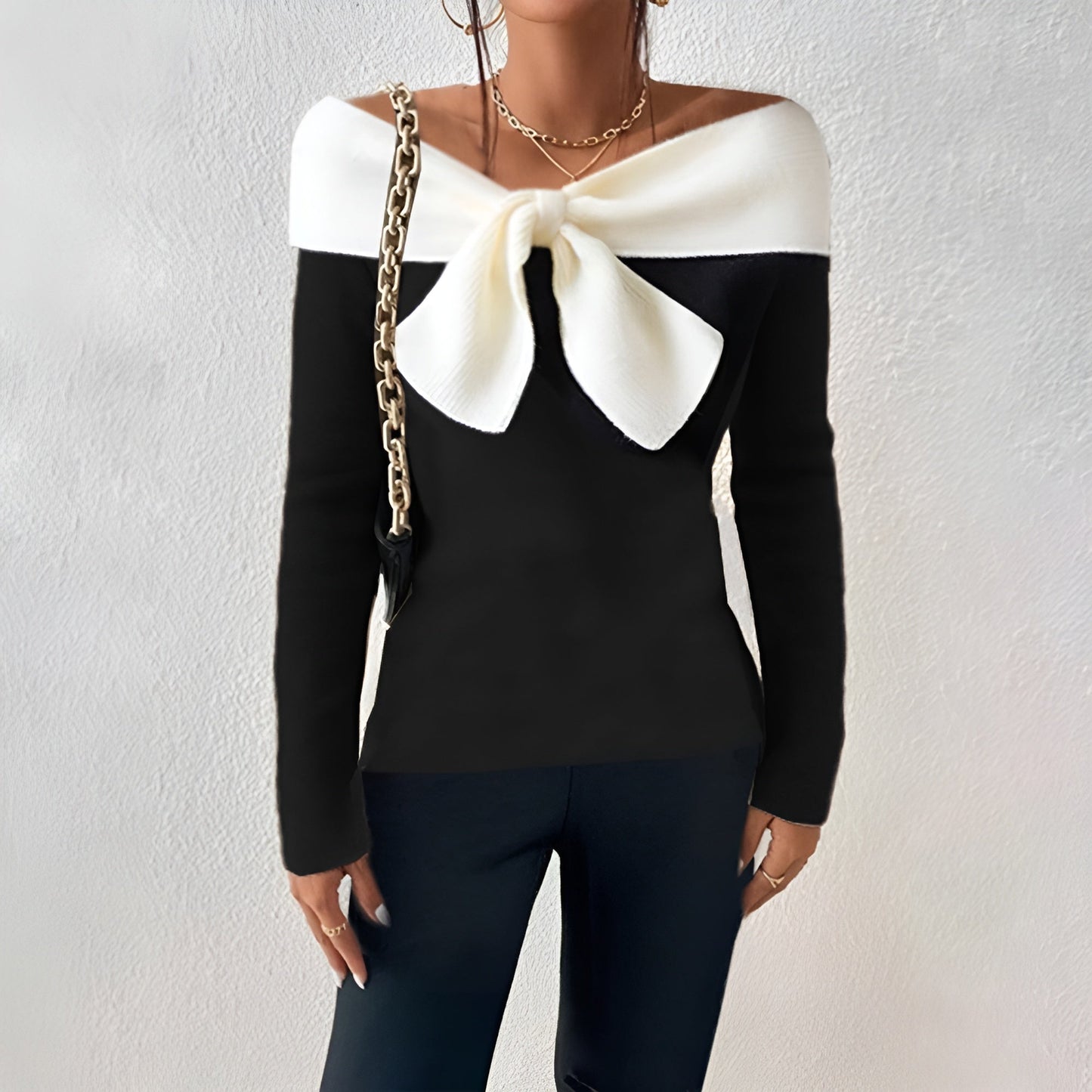 Ariana™ - Eleganter Off-Shoulder-Pullover