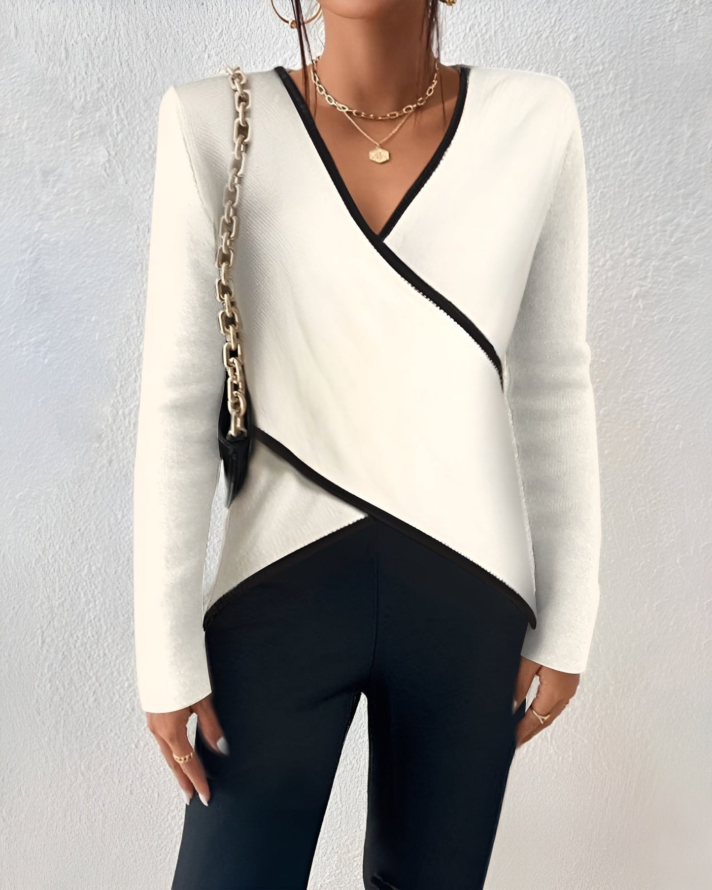 Saskia™ - Eleganter Pullover mit V-Ausschnitt 