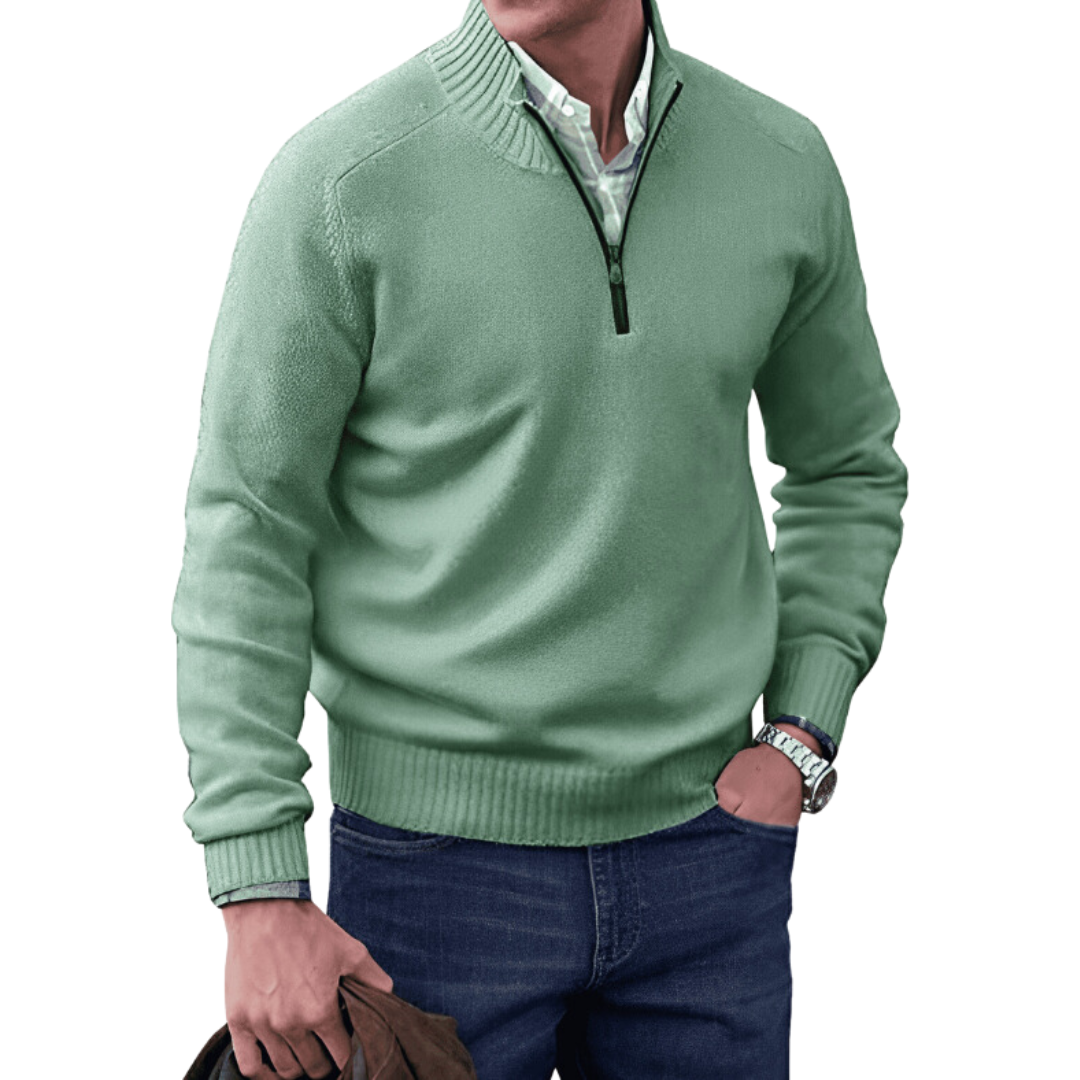 Duco™ - Kaschmirpullover mit Reißverschluss 