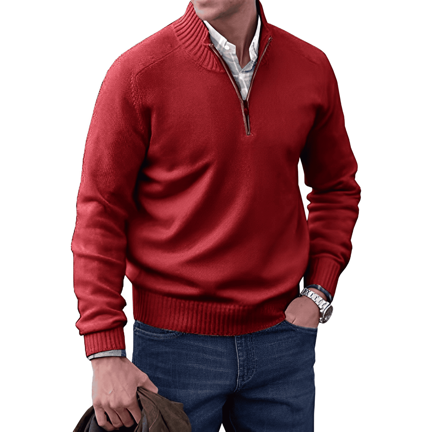 Duco™ - Kaschmirpullover mit Reißverschluss 