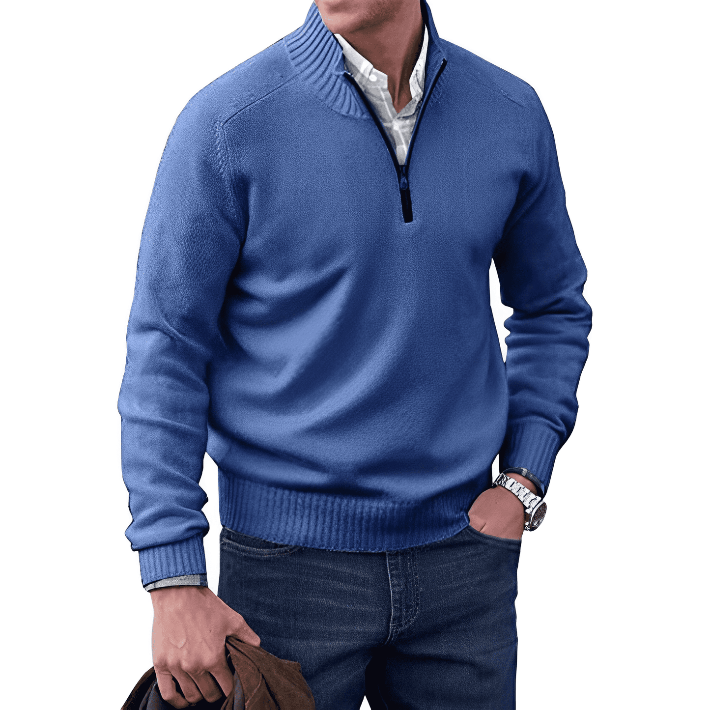 Duco™ - Kaschmirpullover mit Reißverschluss 