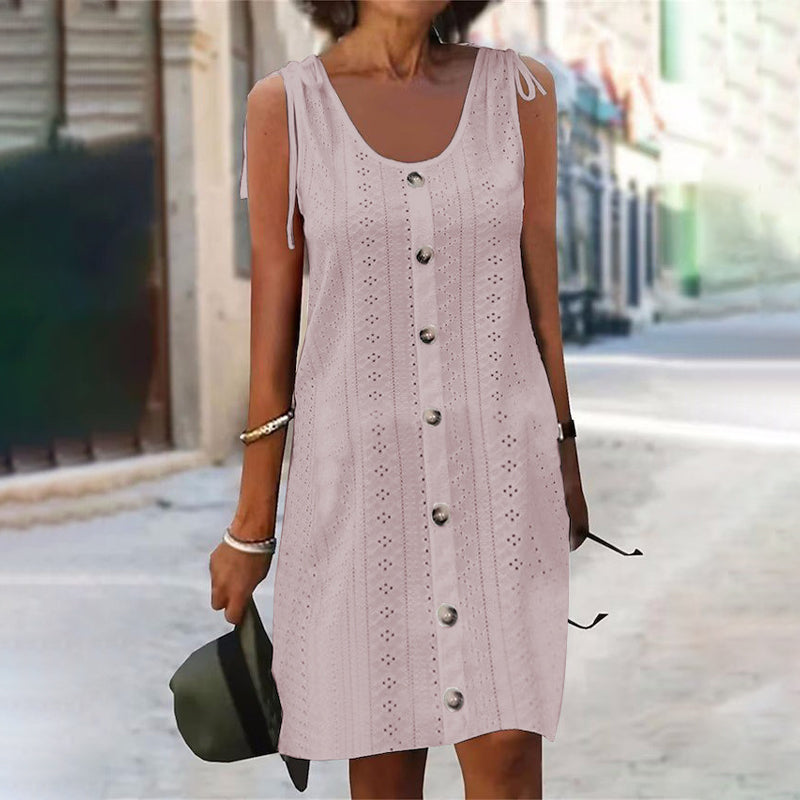 Lenya™ - Ärmelloses Strickkleid mit U-Ausschnitt