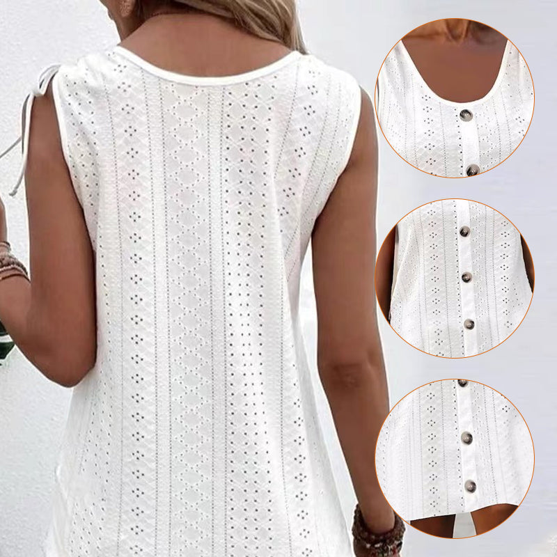 Lenya™ - Ärmelloses Strickkleid mit U-Ausschnitt