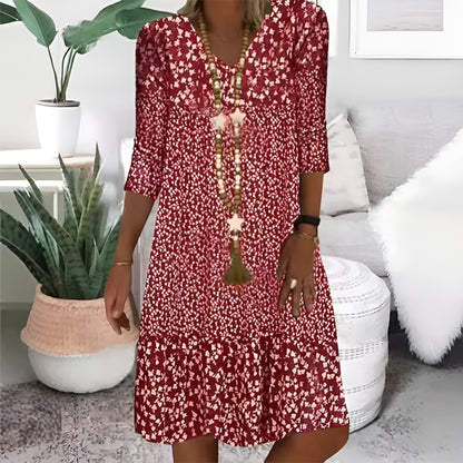 Kristin™ - Elegantes Kleid mit V-Ausschnitt
